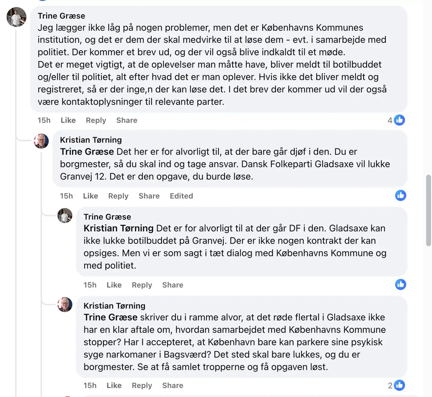 Trine Græse er mod ytringfrihed, hvis den bliver brugt imod hende.