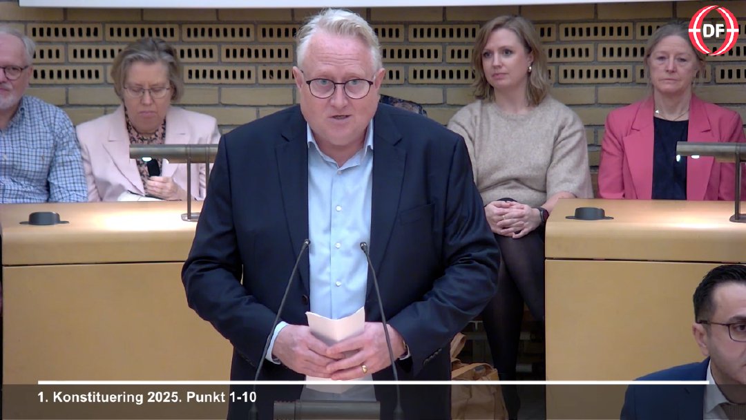 Kristian Tørning på talerstolen under det konstituerende byrådsmøde